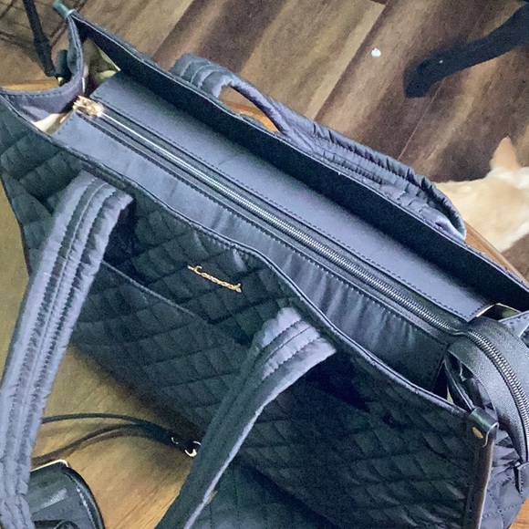 Lovevook Black Quilted Laptop Bag Set for Women 🖤 Beautiful Black 🖤 New 🖤 - Picture 2 of 5